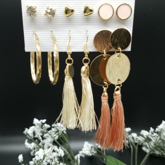 Jewelry - 6 PAIRS FASHION EARRINGS